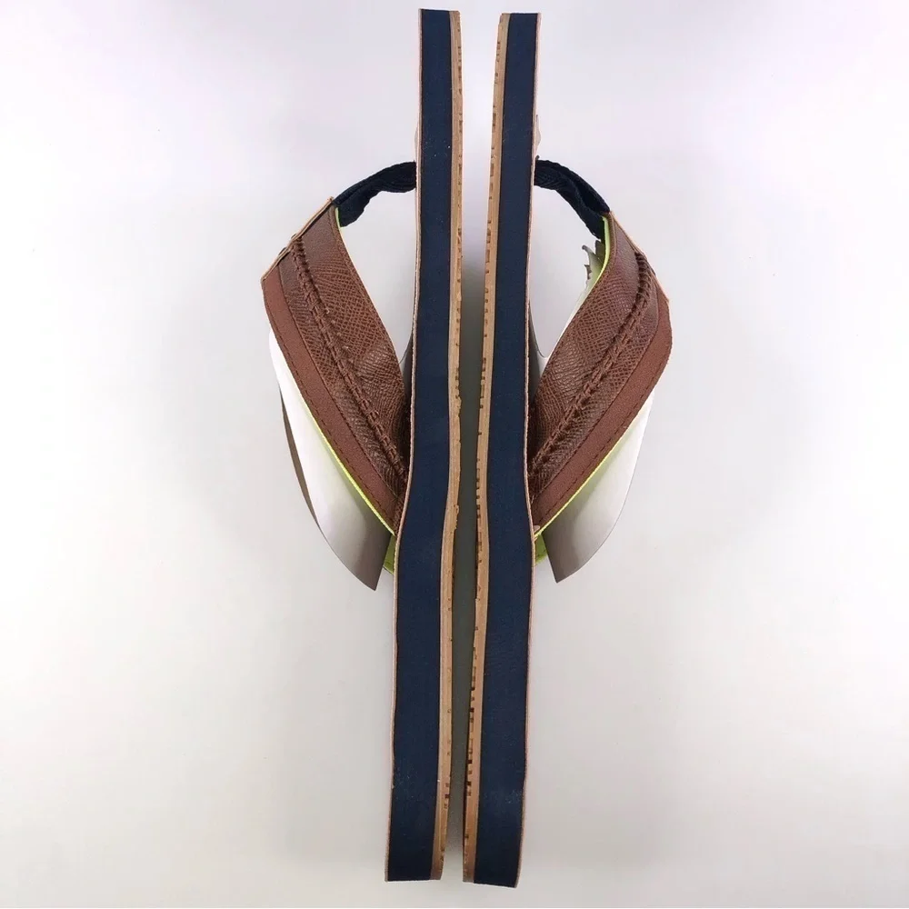 Tommy Hilfiger Dembo Mens Flip Flop Sandals Size 13 Brown Stylish & Comfortable